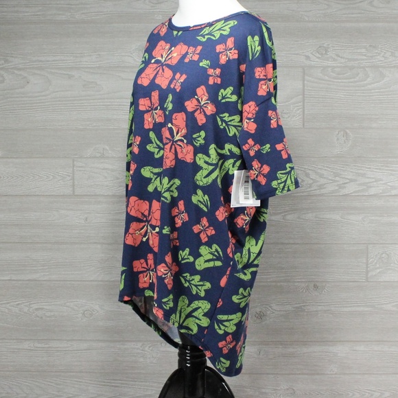 LuLaRoe Tops - LuLaRoe Irma Tunic Top Hawaiian Summer Flowers XXS